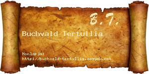 Buchvald Tertullia névjegykártya